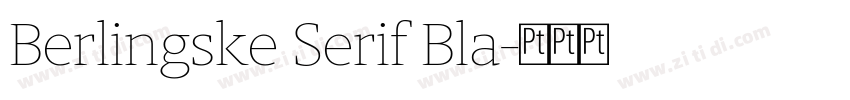 Berlingske Serif Bla字体转换